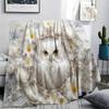 1Pc owl Print Flannel Blanket, High quality Comfortable for All Seasons, Home Decor, Warmth and Comfort, Perfect for Christmas Gifts W67