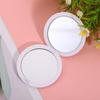 Portable Stainless Steel Cartoon Dual-Sided Round Pocket Makeup Mirror