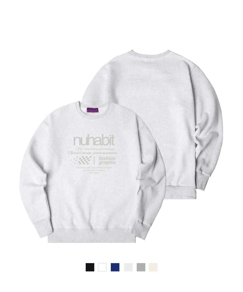 NUHABIT N/H Race Oversized Fleece-Lined Sweatshirt (Som4-4Nh1258)