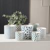 Modern Nordic Ceramic Flower Pot Living Room Interior Countertop Vase Simple Geometric Pattern Flower Plant Flower Pot Gardening
