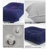 Large Inflatable Camping Pillow - Thickened Flocked Square Design, Folding Travel Pillow for Sleeping and Backrest.