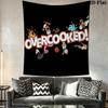 Overcooked Wall Hanging Printed Fabric Blanket Decorative Tapestries for Bedroom Living Room Home Decor