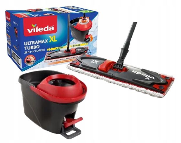Vileda Ultramax Turbo XL Flat Rotating Mop with Bucket