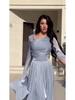 Summer 2025 Elegant Retro Long Sleeve Dress