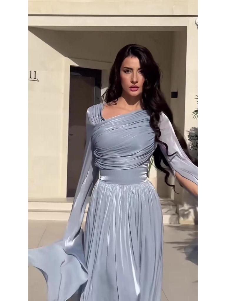 Summer 2025 Elegant Retro Long Sleeve Dress