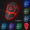 Professional 7 Colors LED Face & Neck Beauty Mask - Home Skincare Light Therapy Device with Remote Control