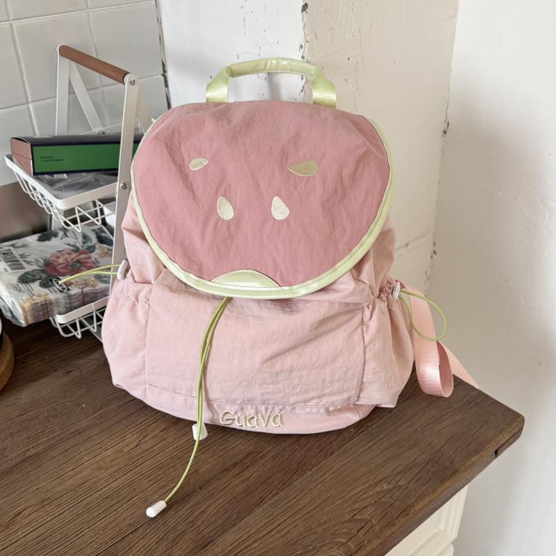 Casual Fruit Shape Large Capacity Nylon Backpacks High Quality Cute Unique Design Personality Fresh Backpacks for Women 2025 New
