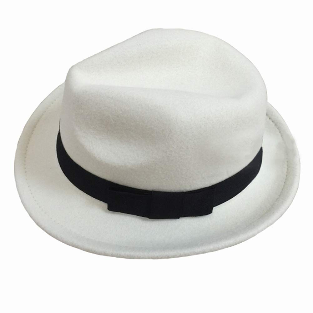 Michael Jackson Hat for Kids- Fedoras - White Smooth Criminal Hat- for impersonator halloween