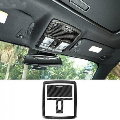 3x Car Roof Reading Light Lamp Cover Trim for Dodge Challenger 15+ Carbon Fiber