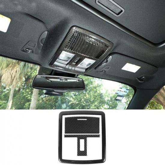 

3x Car Roof Reading Light Lamp Cover Trim for Dodge Challenger 15+ Carbon Fiber