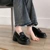 British Style Leather Shoes Women's Spring New Platform French Style Retro Loafers Slip-on Pumps