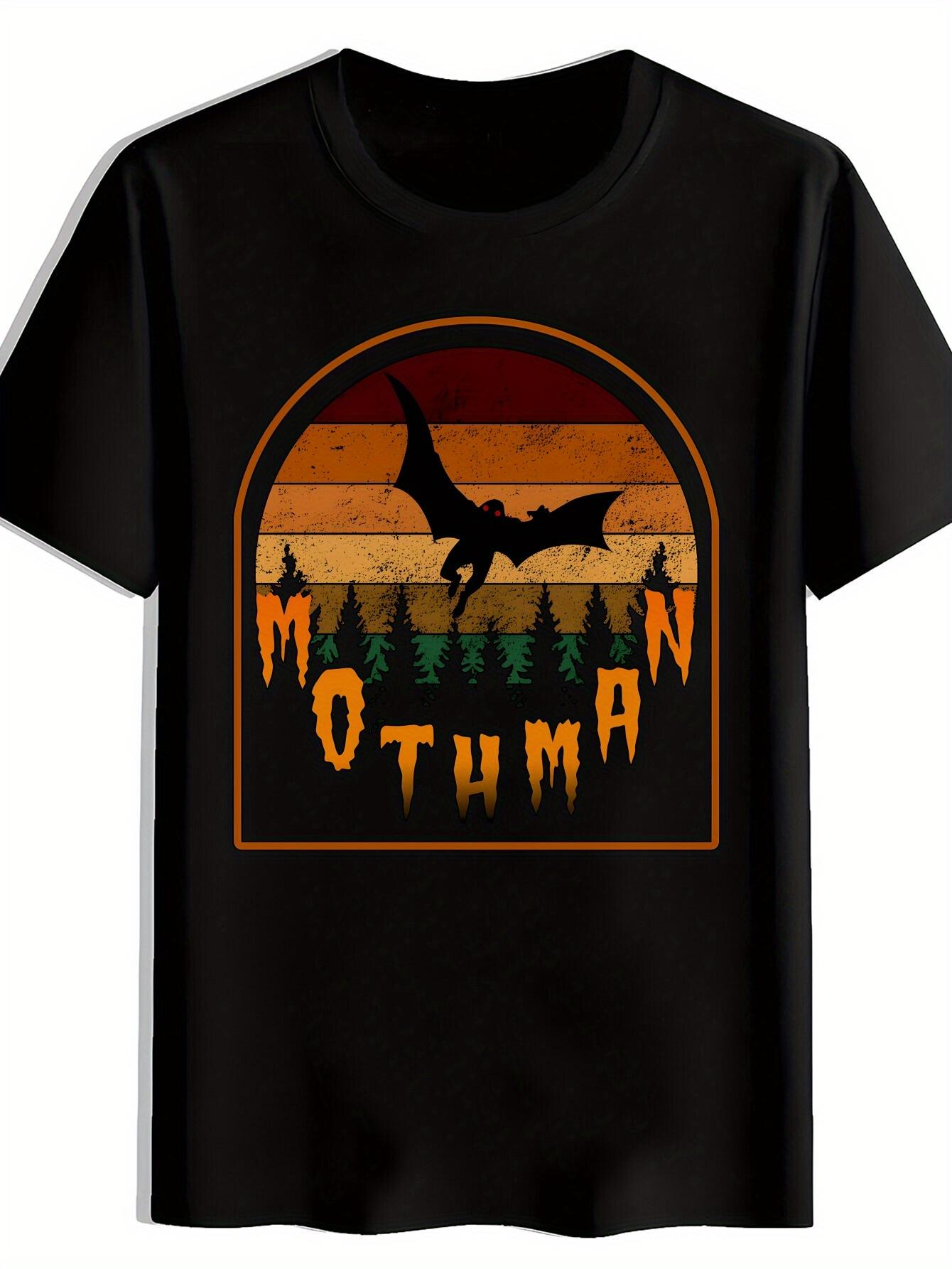 T-shirt A Round Background with Multiple Horizontal Stripes (Orange Print M