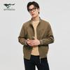 SEPTWOLVES Men's Stand-Up Collar Pongee Jacquard Jacket