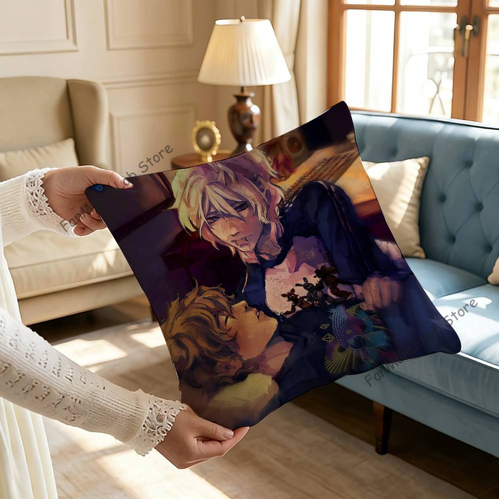 The PPromiseS of HHope Pillow Case Plush Fabric Soft Pillowcase Double Sided Print Sofa Cushion Cover Throw