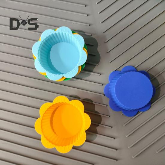 10/20 Τεμάχια Φόρμες Σιλικόνης για Ψήσιμο Πυκνωμένες Αντικολλητικές Φόρμες για Μάφιν Τάρτες με Ακανόνιστα Σχήματα Ασφαλείς για Φούρνο/Κατάψυξη/Πλυντήριο Πιάτων Σκεύη Ψησίματος για Κρέμα Πουτίγκα