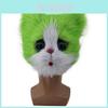 Máscara de Mascote Gato Cinza Headgear de Animal de Pelúcia Para Festas a Fantasia e Eventos de Halloween
