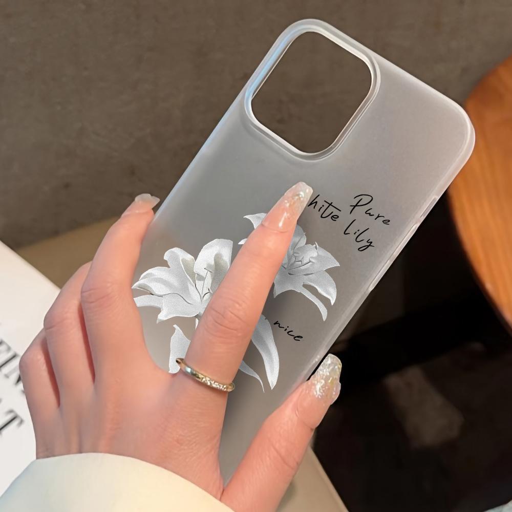 Θήκες κινητών τηλεφώνων για iPhone 11 13 15 Pro Max 12 14 Pro Max Θήκη iPhone 16 15 Plus 13 Pro 12 Frosted Texture Painted Cartoon Flowers