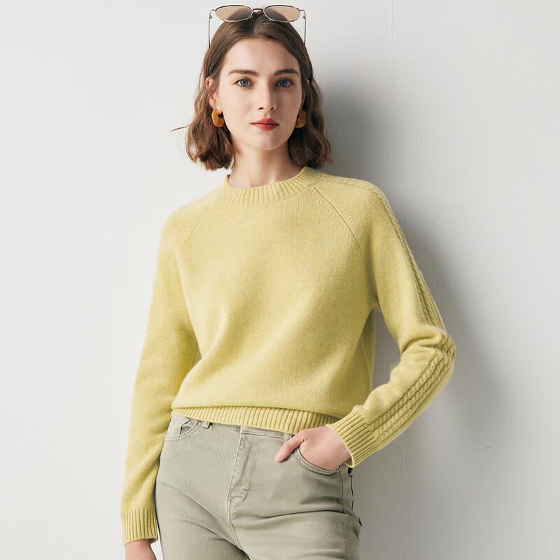 Paro Women s 100% Cashmere Cable Knit Round Neck Sweater L