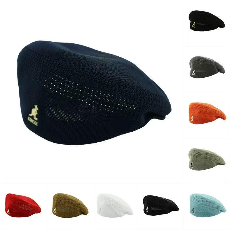 KANGOL Unisex Summer Mesh Beret - Hyuna Style Windproof Flat Cap