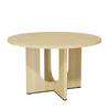 Tavolo da Pranzo Rotondo, 120 x 120 cm, adatto per 4-6 Persone, Design Classico, Stile Scandinavo-minimalista, Colore Quercia(senza sedia)