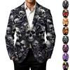 Herre Business Casual Corduroy med Halloween Print til Fester og Hverdagsbrug
