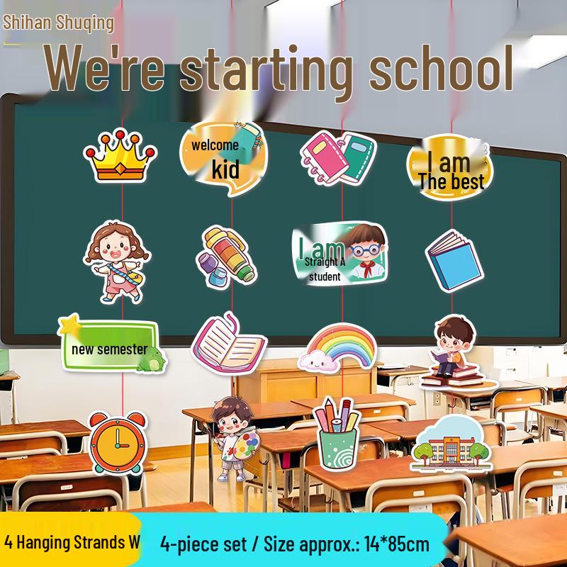 Back to School Ceremony Pendant Decoration for Kindergarten & Primary Classroom