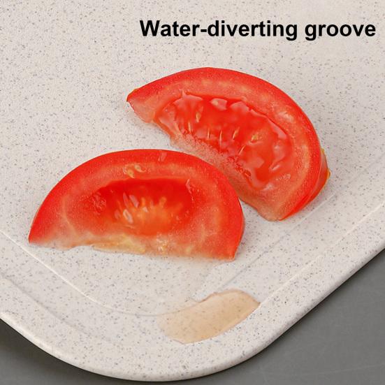 Double-Sided Cutting Board with Non-Slip Handle Lightweight Plastic Chopping Board Dormitory Kitchen Essentials for Fruit Meat