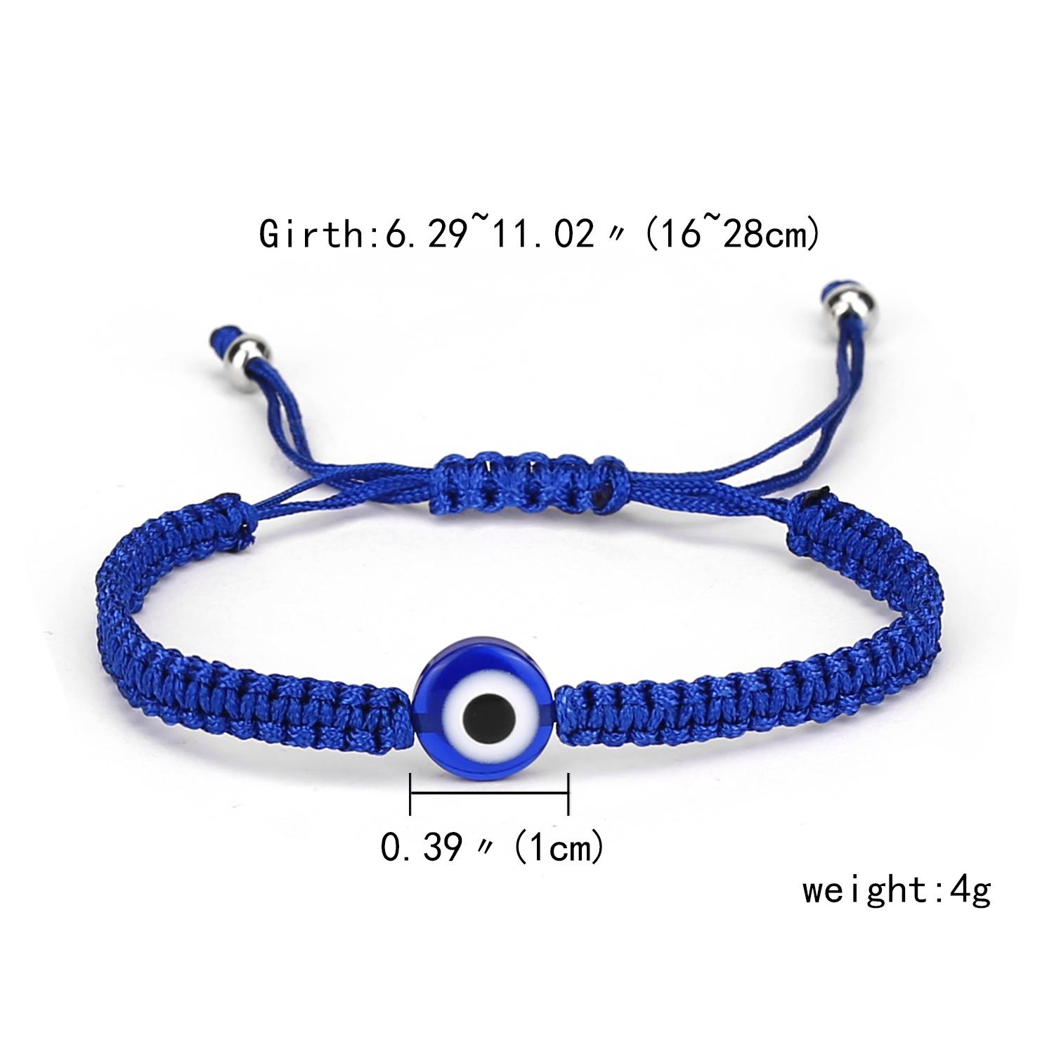 Turkish Lucky Blue Evil Eye Bracelets For Women Men Handmade Braided Red Black Blue Rope Demon Eye Bracelet Friendship Jewelry