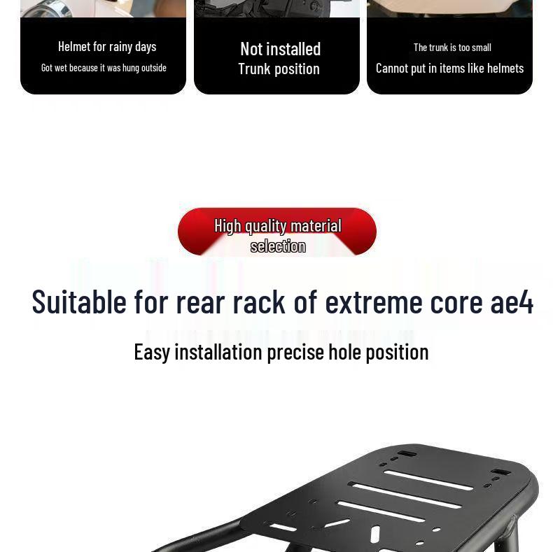 Rear Tail Rack and Trunk Bracket for ZEEHO Jike AE4SE Electric Scooter