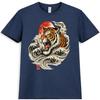 Japanese Tiger Wave Roaring Ocean Rising Sun Asian Art Wildlife Graphic T-Shirt