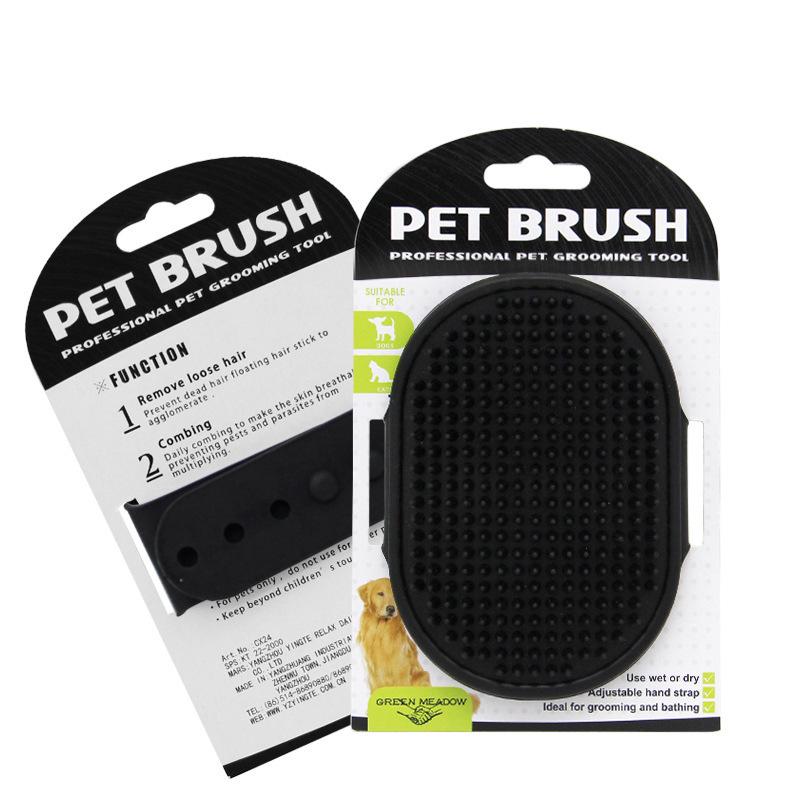 Pet Bath & Massage Brush for Dogs and Cats - Hair Cleaning & Removal