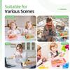 Divided Bento Box Large Capacity Microwave Lunch Box with Fork Spoon Leakproof Food Container For Back To School Camping Kitchen