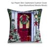 Santa Claus Christmas Tree Snow Scene Snowman Animal Deer Rabbit Bird Fox Sofa Seat Bedroom Car Office Decoration Pillowcase