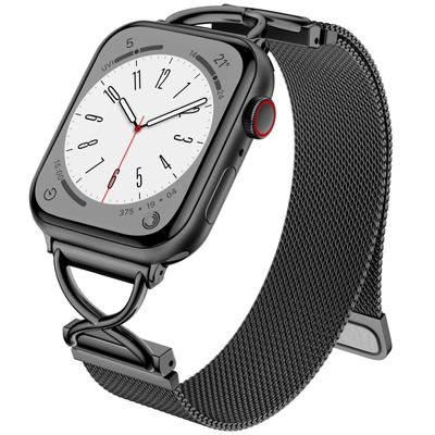 Size L Watch Band For Apple Watch Series 10 Ultra 9 8 7 SE 6 5 4 3 2 1 46mm 49mm 45mm 44mm 42mm Milanese Metal Band