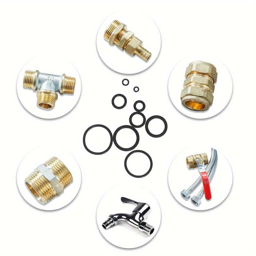 1200pcs Rubber O-Rings 24Size NBR Washer Gasket Sealing Assortment Kit For Plumbing Faucet Automotive Air Or Gas Connections