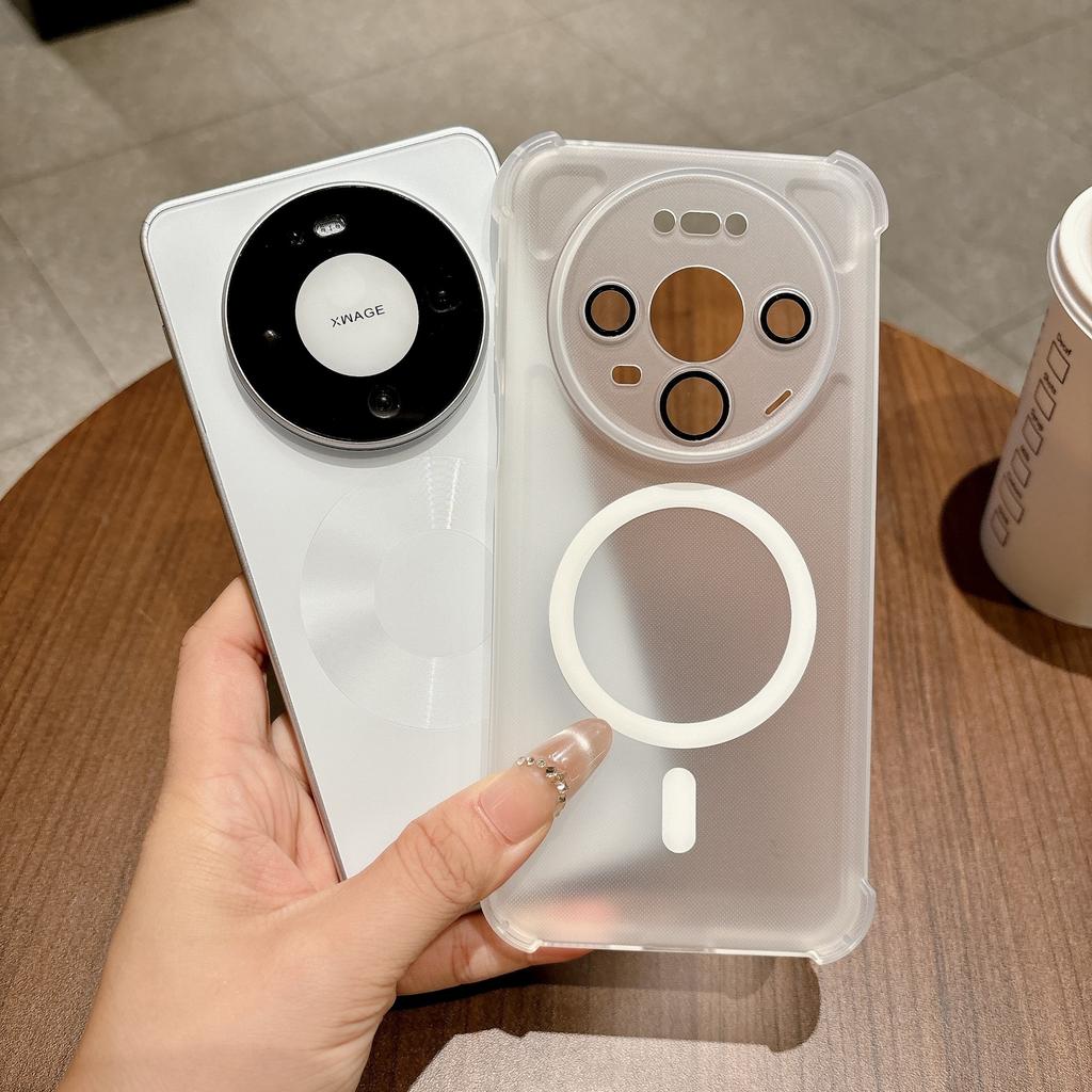 Applicable To Huawei Mate80promax Mobile Phone Case Matte Skin Feeling Nova15u Magnetic Suction Airbag Anti-drop Honor 500