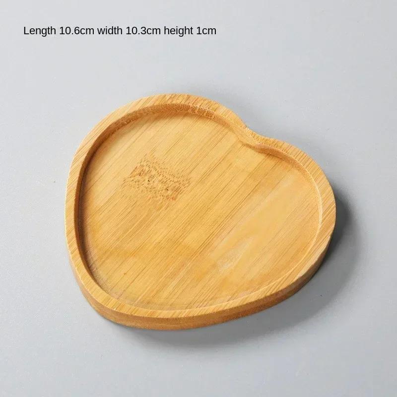 Multi Bamboo Tray Wood Saucer Flower Pot Tray Cup Pad Coaster Plate Kitchen Decorative Plate Coffee Cup Mat Creative Coaster