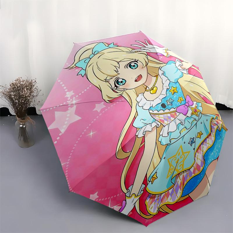 1pc Shining Star: Pretty Cure Outdoor Umbrella - Automatic Opening/Closing, Portable 3-Fold Design with Iron Frame - Perfect Gift for Fans, Travelers,