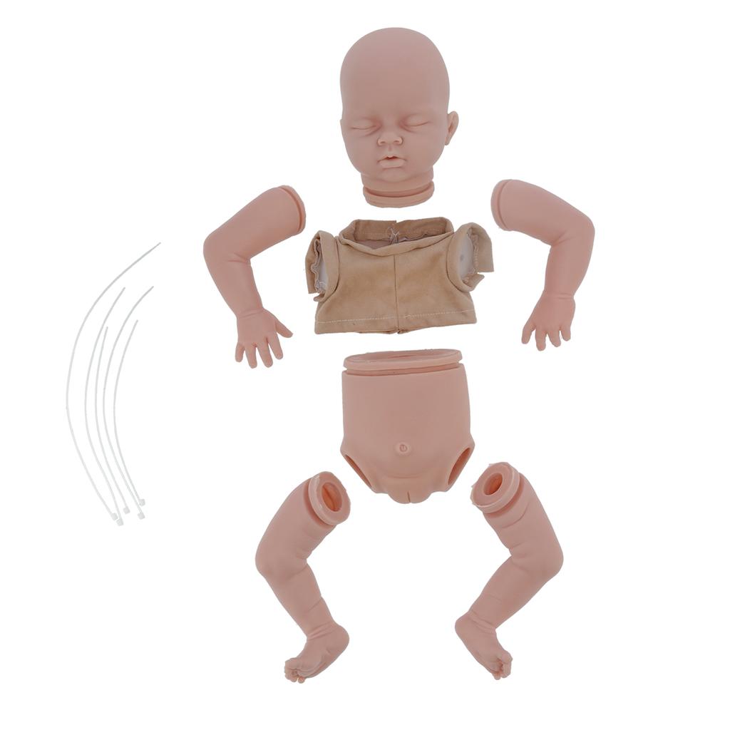 22Inches Blank Doll DIY Unpainted Simulation Doll Kit Limbs Cloth Body Parts Accessory