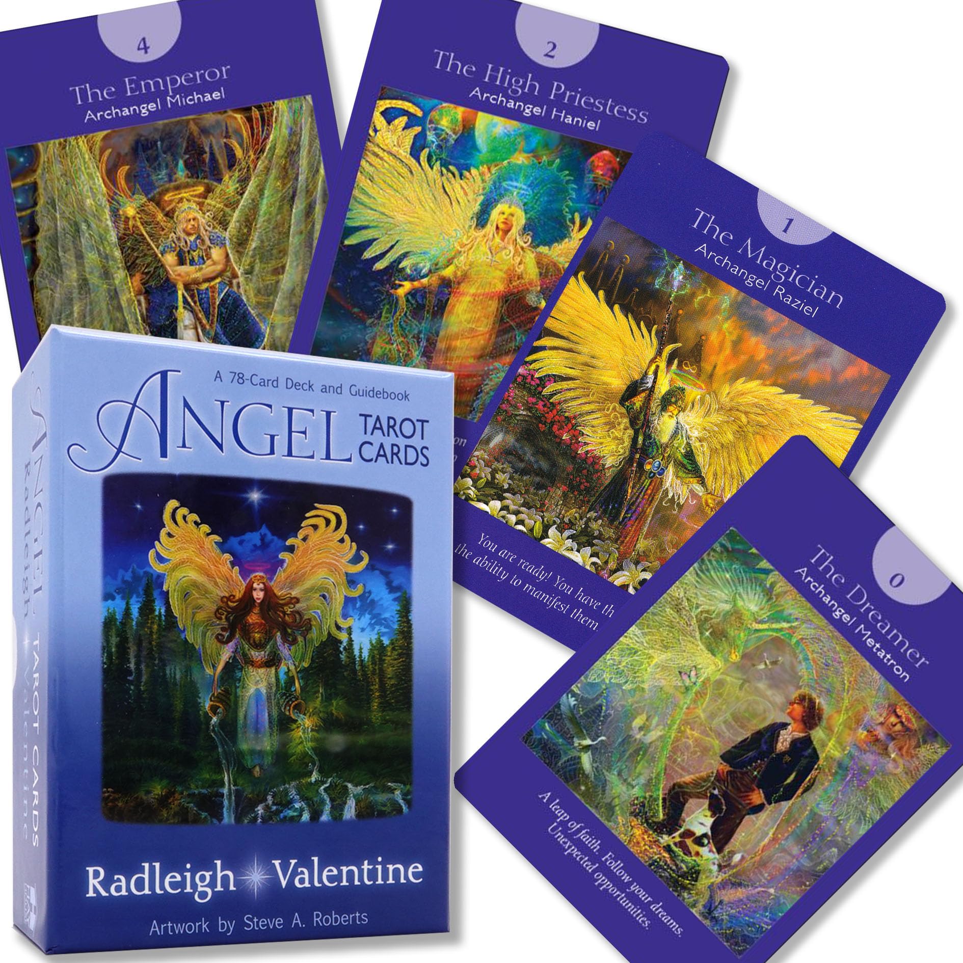 Angel Tarot Cards (English version) with Japanese instruction booklet. Authentic FLATLAND product. 78 tarot cards.