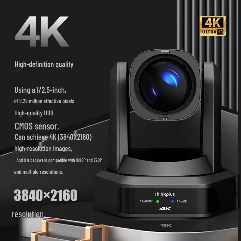 Lenovo Thinkplus 4K AI Tracking Live Stream & Conference Webcam (CN version)