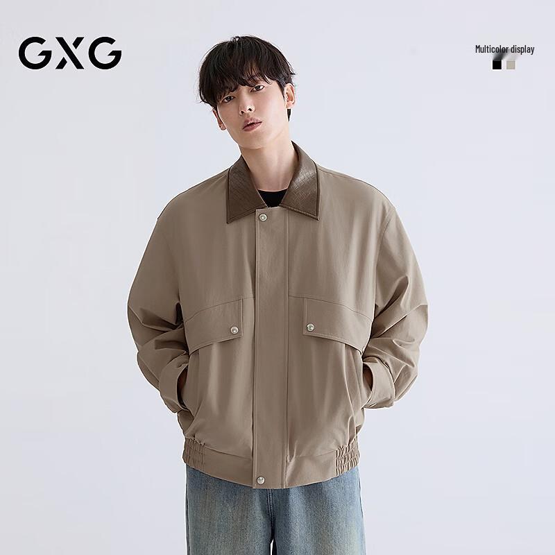 GXG Men's Classic PU Collar Barn-Style Jacket