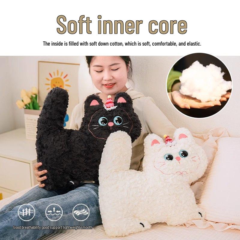 Biscuit Cat Plush Pillow - Sleeping, Backrest, Sofa Cushion, Office Nap, Car Pillow
