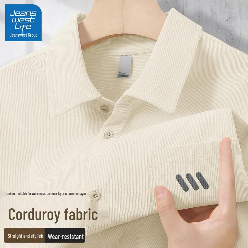 

JEANSWEST LIFE Men s Corduroy Long Sleeve Shirt M