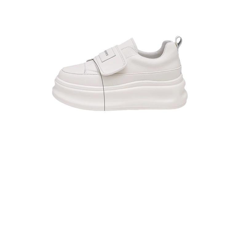 Velcro White Shoes Women's Shoes Spring New Small Versatile Casual Platform Muffin Sneakers