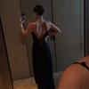 European and American Women's Clothing Summer New Sexy Backless V-neck Slim-fitting Split-fork Long Suspender Dress