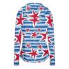 Women's Lightweight Long Sleeve Zip Up Hoodie with Pockets and Printed Design Sun Protection Jacket for Outdoor Activities