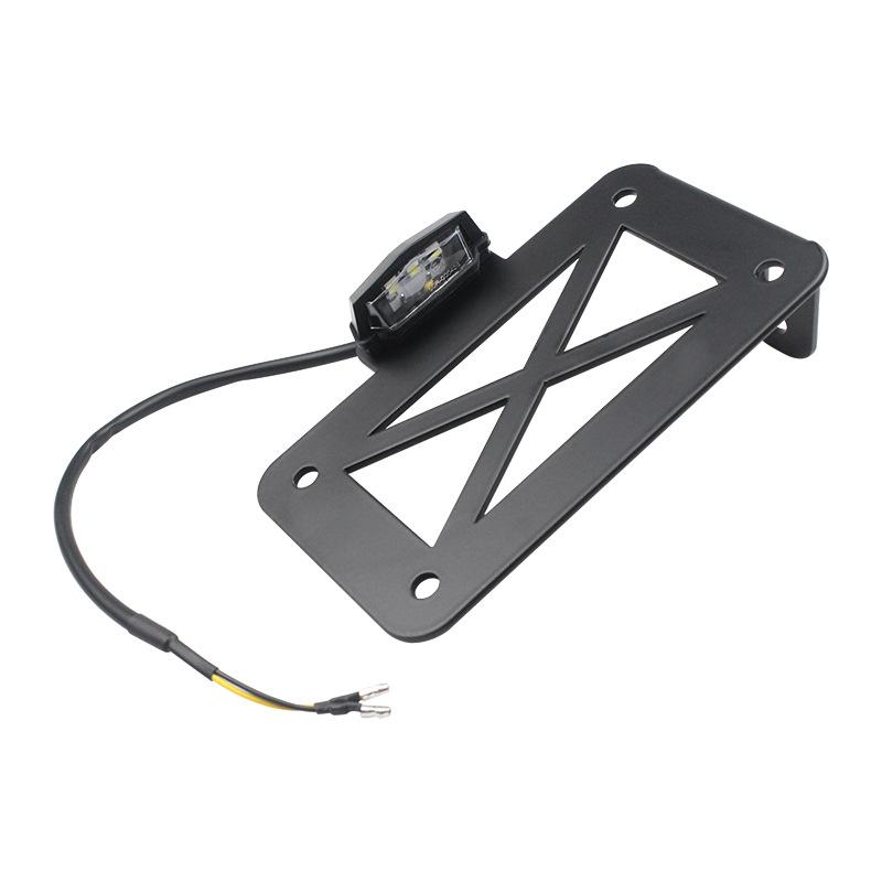 Accesorii pentru motociclete, accesorii modificate, suport pentru plăcuță de înmatriculare retro pentru mașină American Cruise Prince, cu suport metalic negru deschis