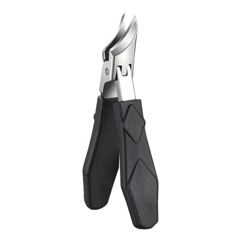 Wide Jaw Nail Clippers For Thick Nails Splash Proof Curved Blade Heavy Duty Toenail Trimmer Stainless Steel