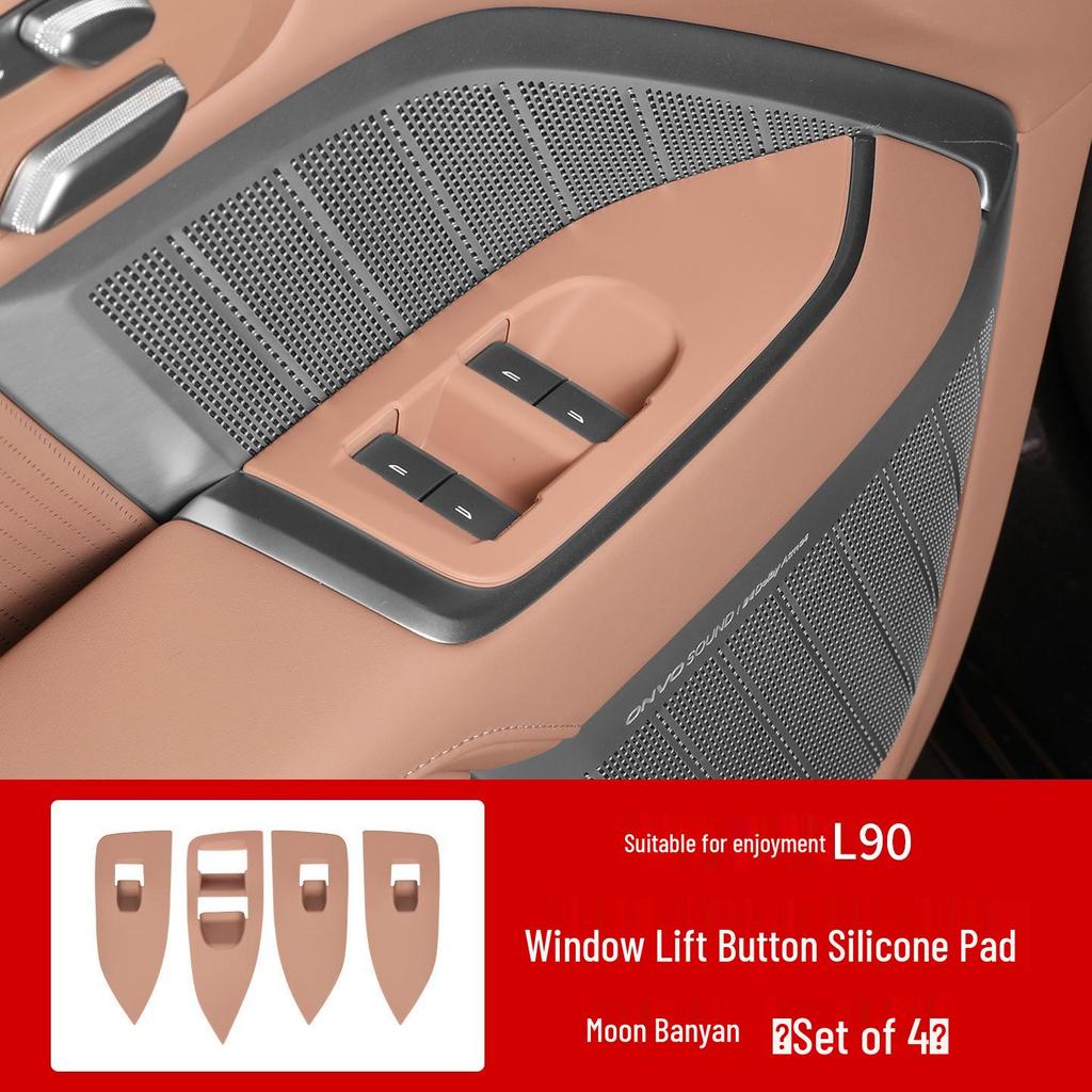 Silicone Pad for Lydo L90 Car Door Window Button, Anti-Scratch Interior Accessory.